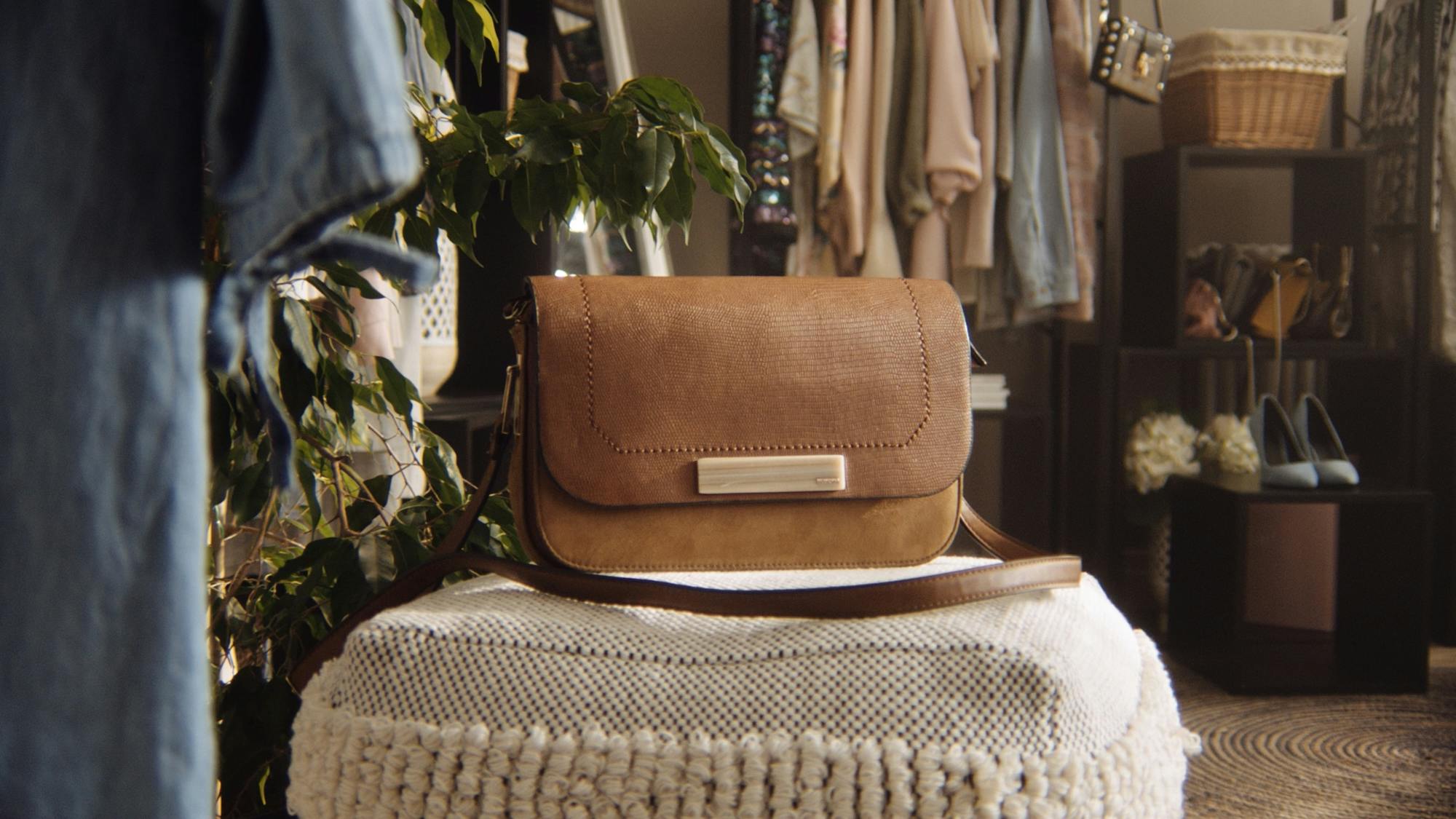 a bag on top of a chair